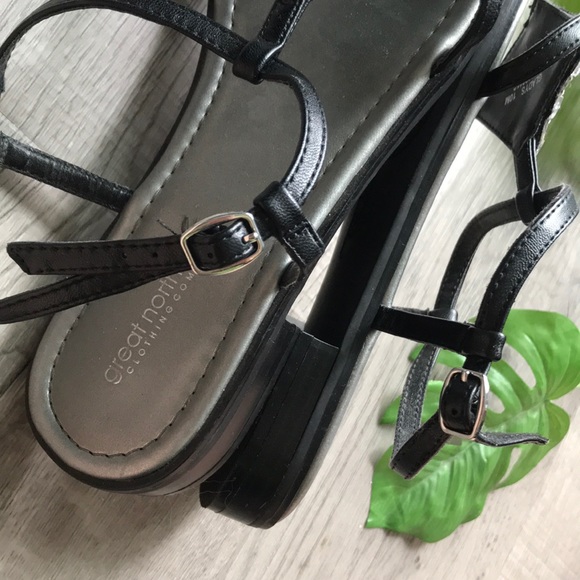 Great Northwest Clothing Company Beautiful black sandals Size 10 - Picture 8 of 8